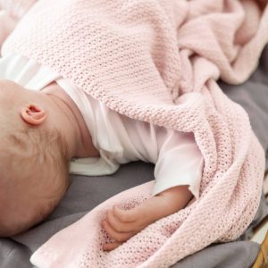 Vinter&Bloom deka Soft Grid Baby Pink