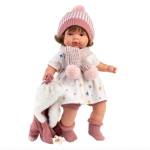 Lutka Lola s rozom kapicom (38 cm)1