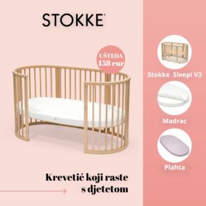 Stokke Sleepi krevetić + madrac + plahta