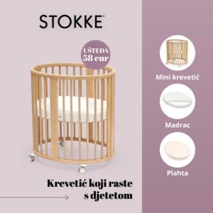 Stokke Mini krevetić + madrac + plahta