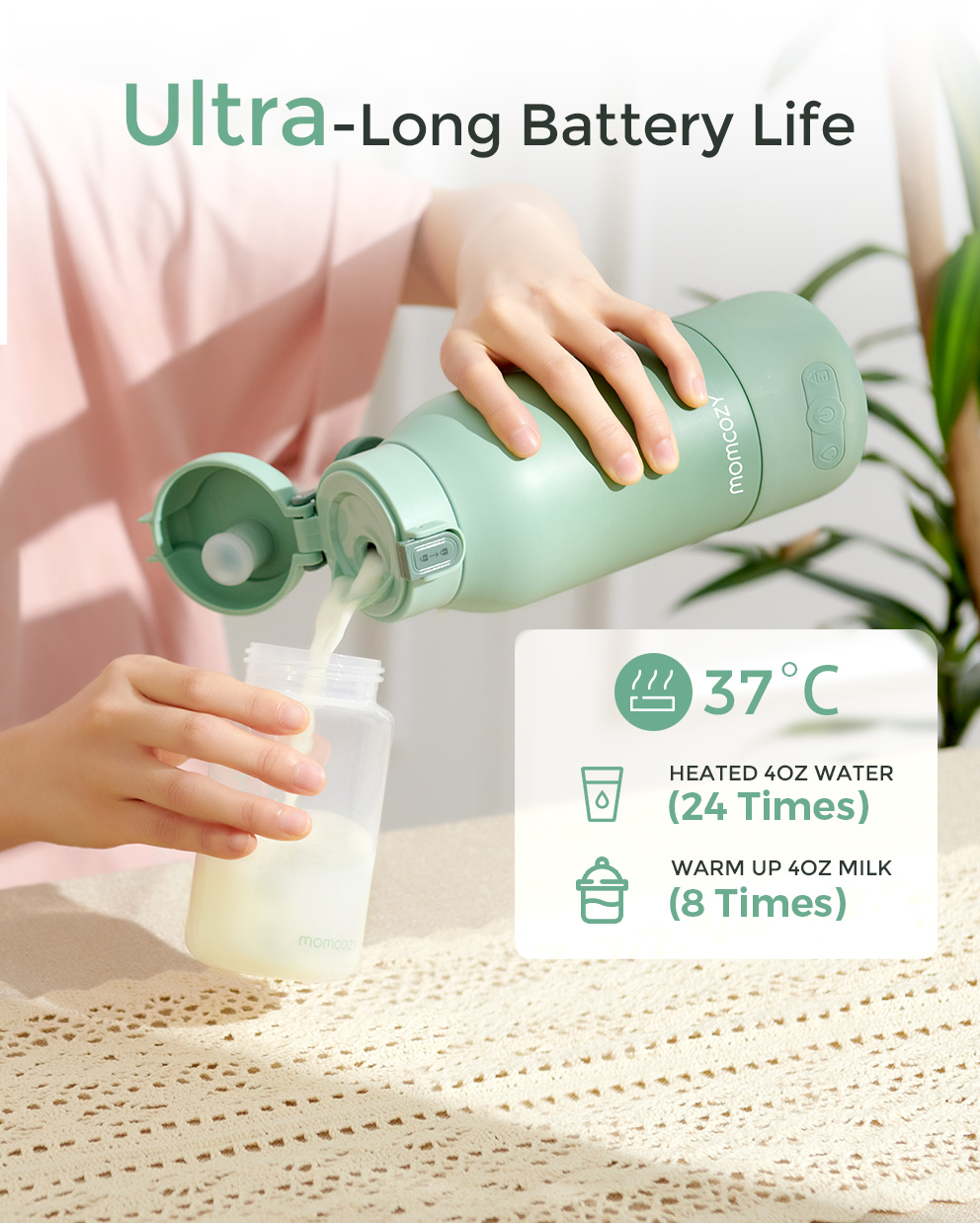 Momcozy Prijenosna boca za zagrijavanje 500ml - Slika 4