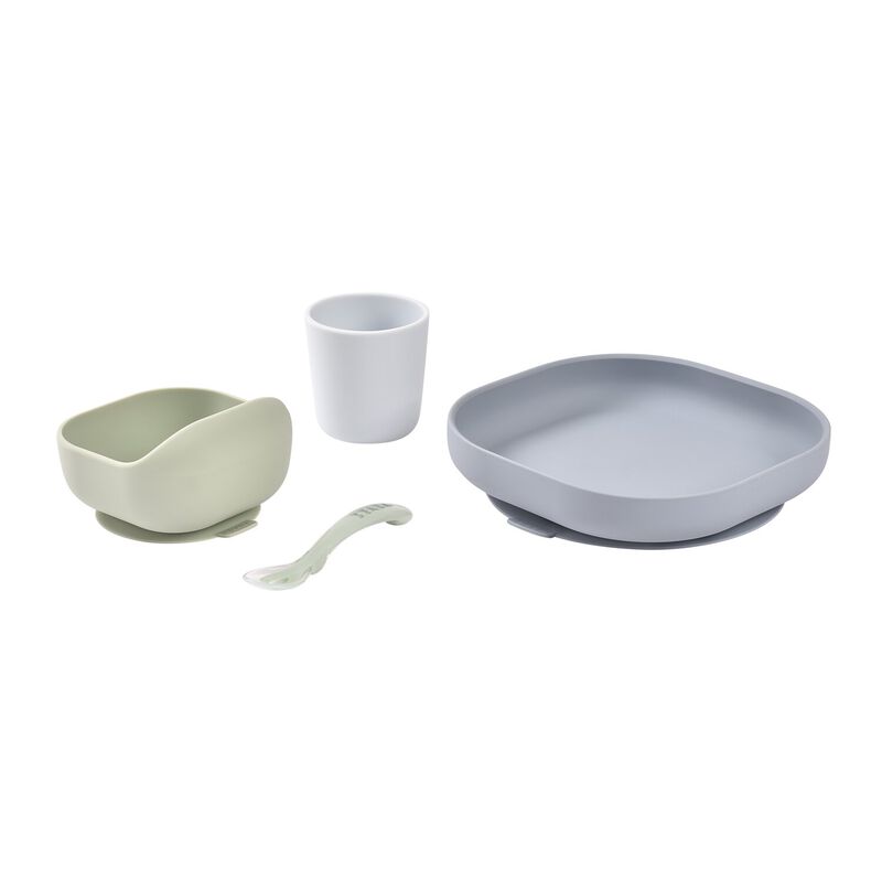 Beaba Silikonski Set za Jelo 4-djelni Pebble - Slika 3
